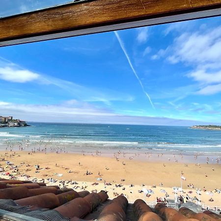 Atico Primera Linea Playa De San Lorenzo Gijon Bagian luar foto